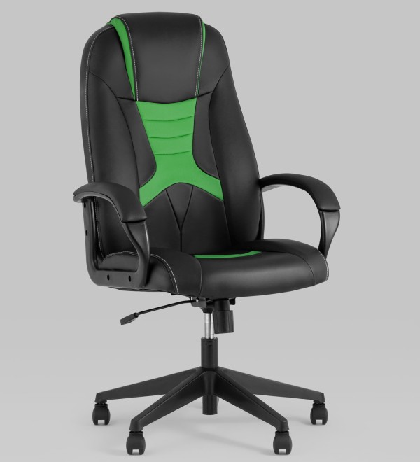 Кресло игровое TopChairs ST-CYBER 8 черный/салатовый