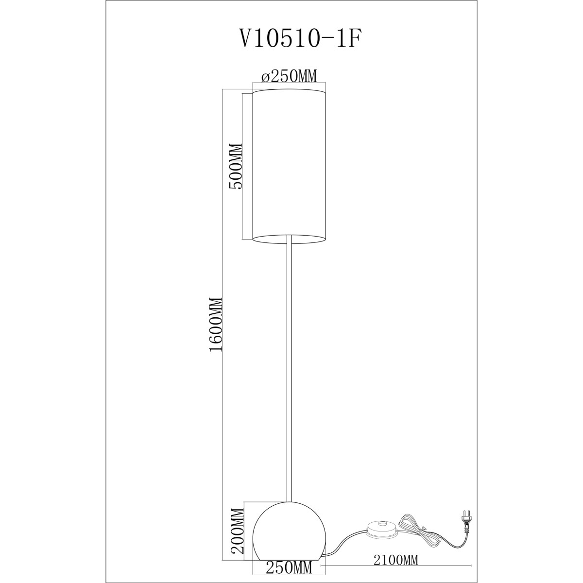 Торшер Moderli V11590-1F Flint