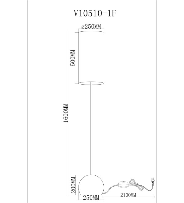 Торшер Moderli V11590-1F Flint