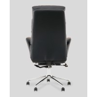 Кресло руководителя TopChairs Solid с оттоманкой черный