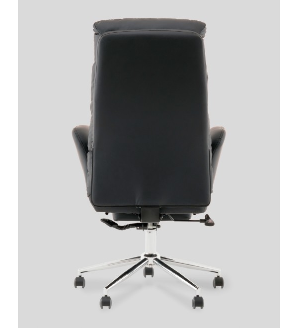 Кресло руководителя TopChairs Solid с оттоманкой черный