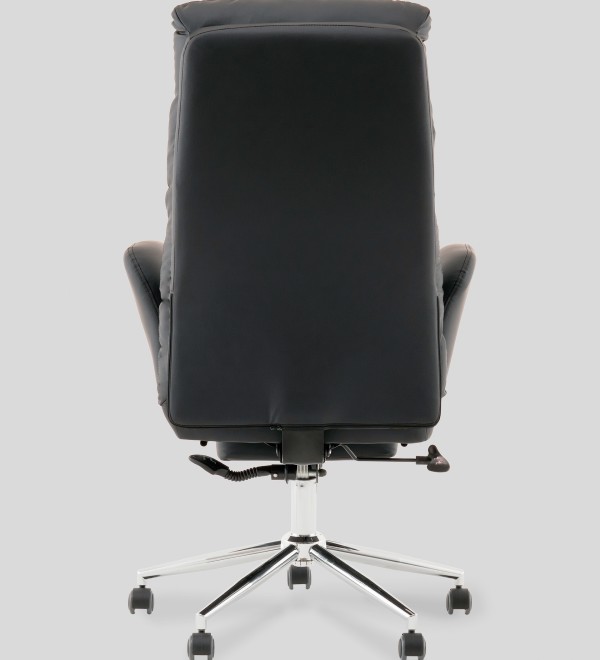 Кресло руководителя TopChairs Solid с оттоманкой черный