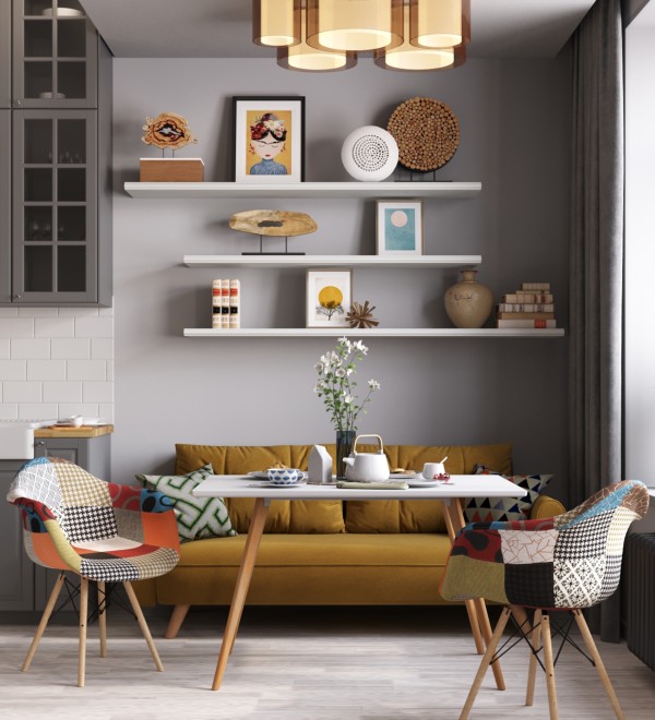 Кресло Eames DSW пэчворк