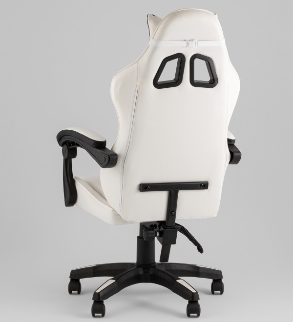 Кресло спортивное TopChairs Phantom бело-черный