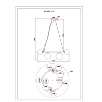 Светильник подвесной Moderli V10797-11P Renny