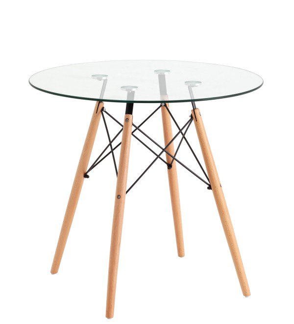 Стол Eames DSW NEW D80 стеклянный