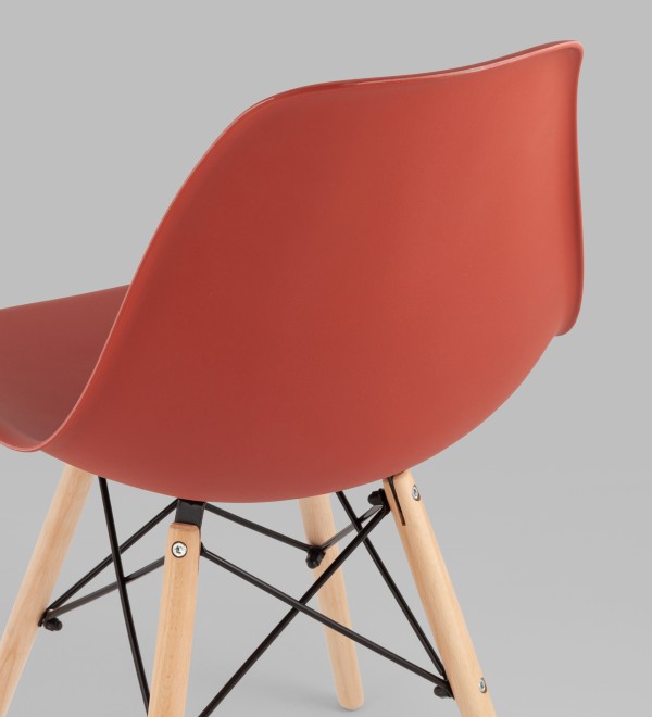 Стул Eames Style DSW терракотовый x4 (разборный каркас)
