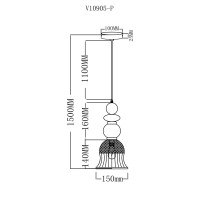 Светильник подвесной Moderli V10905-P Glassy