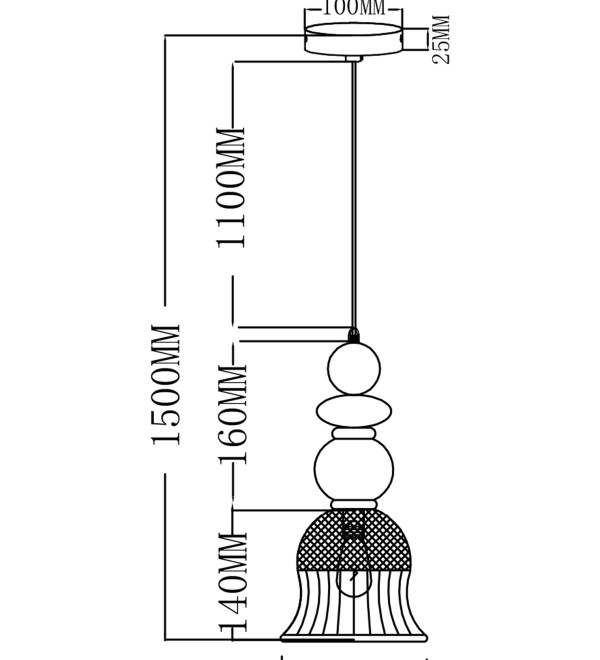 Светильник подвесной Moderli V10905-P Glassy