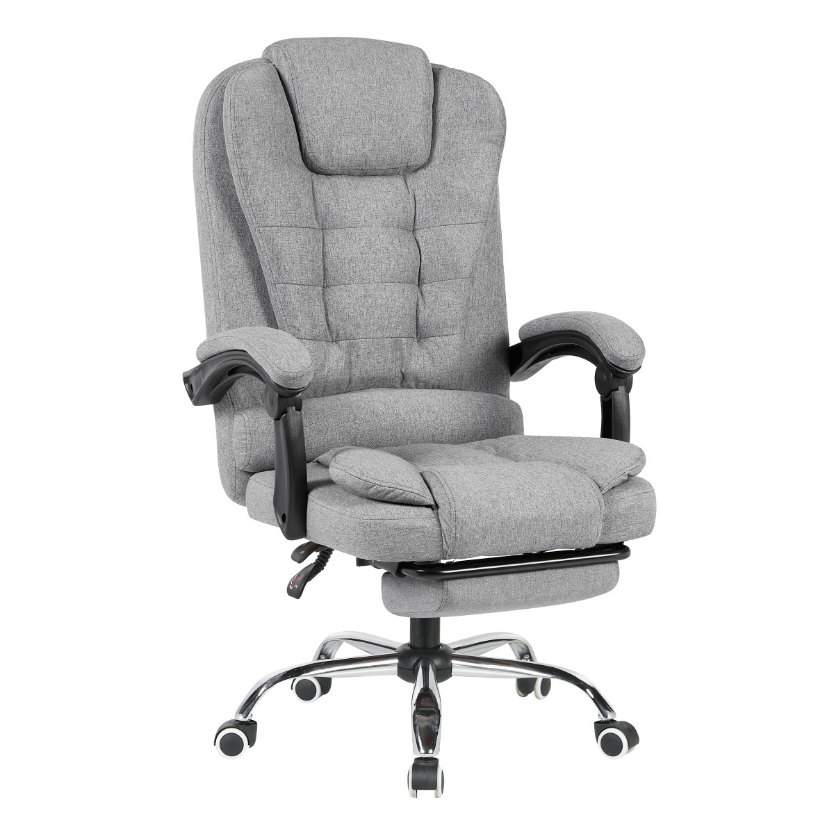 Кресло руководителя TopChairs President NEW серое в ткани