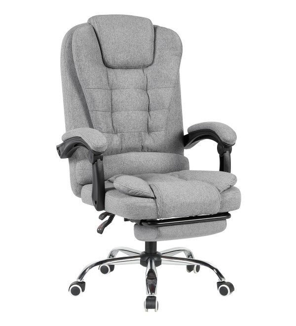 Кресло руководителя TopChairs President NEW серое в ткани