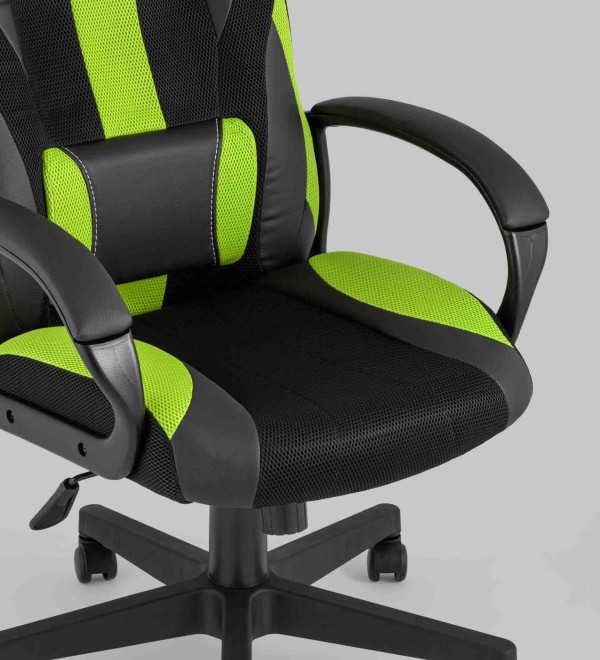 Кресло игровое TopChairs ST-CYBER 9 черный/зеленый