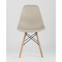 Стул Eames Style DSW бежевый x4 (разборный каркас)