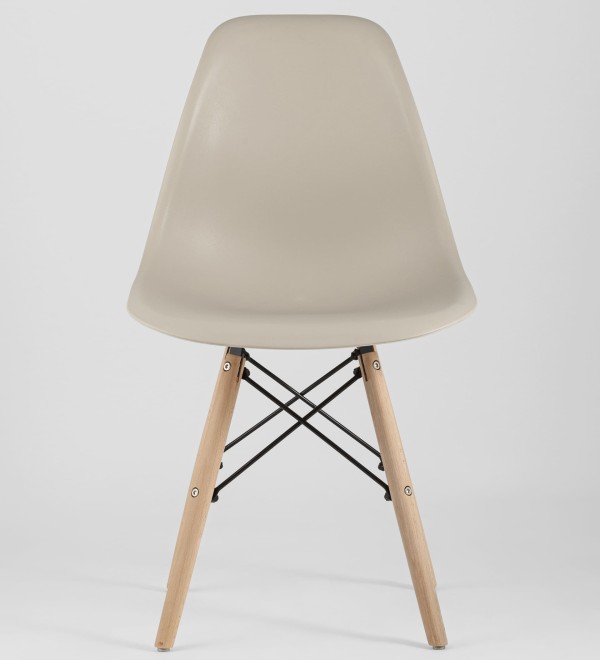 Стул Eames Style DSW бежевый x4 (разборный каркас)