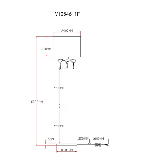 Торшер Moderli V10546-1F Chilly