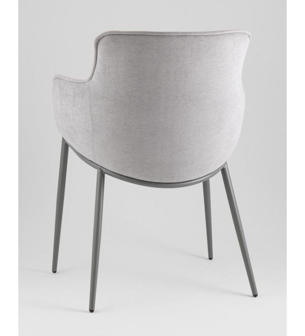Стул Твигги велюр серый, каркас серый