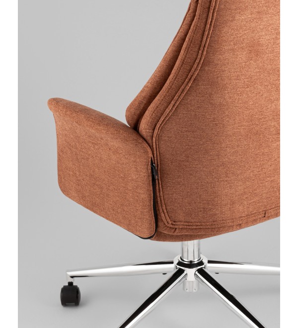 Кресло офисное TopChairs Neoma терракотовый ткань