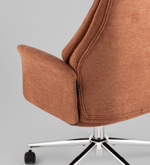 Кресло офисное TopChairs Neoma терракотовый ткань