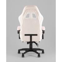 Кресло спортивное TopChairs MG-7019 букле бело-розовый