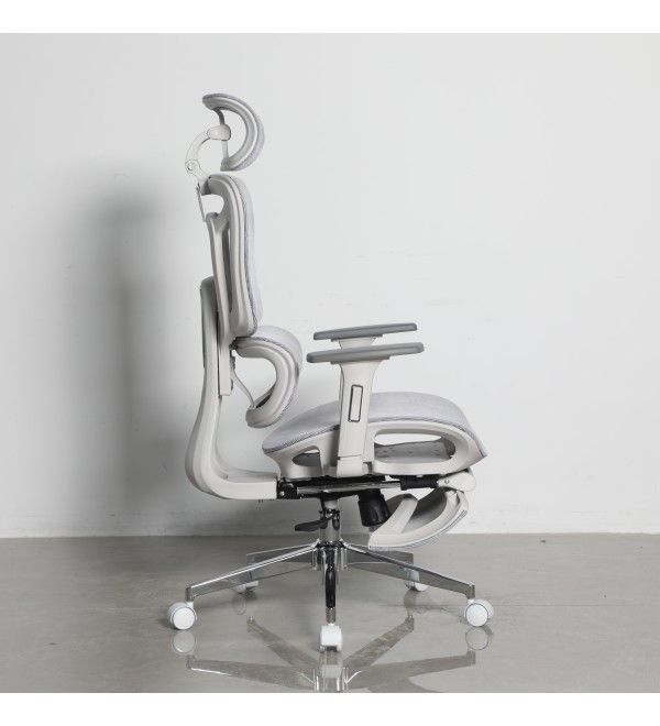 Кресло офисное TopChairs Nimbus белая сетка белый пластик