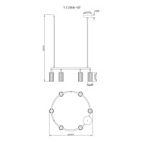 Люстра подвесная Moderli V11601-6P Cora