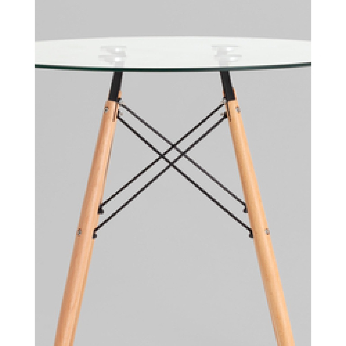 Стол Eames DSW NEW D80 стеклянный