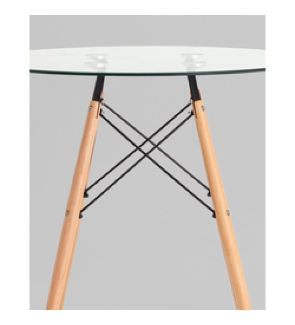 Стол Eames DSW NEW D80 стеклянный