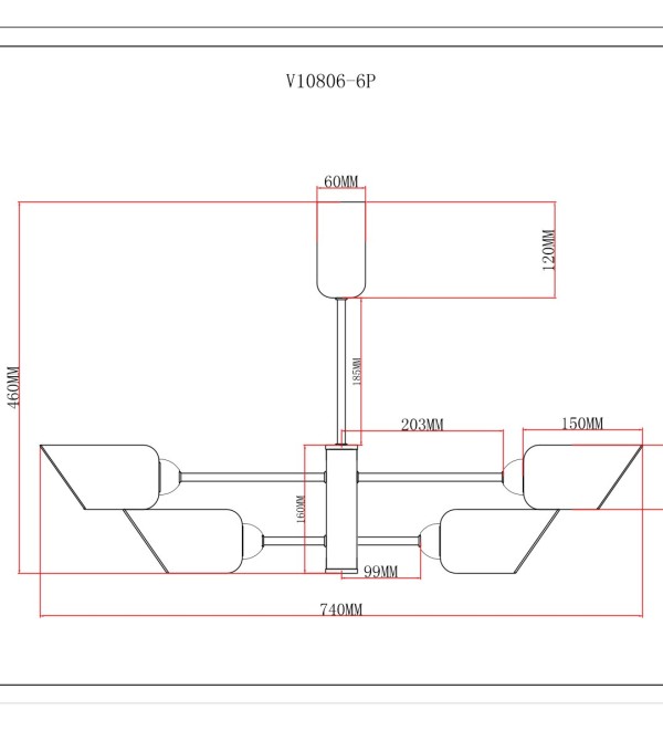 Люстра подвесная Moderli V10806-6P Avery