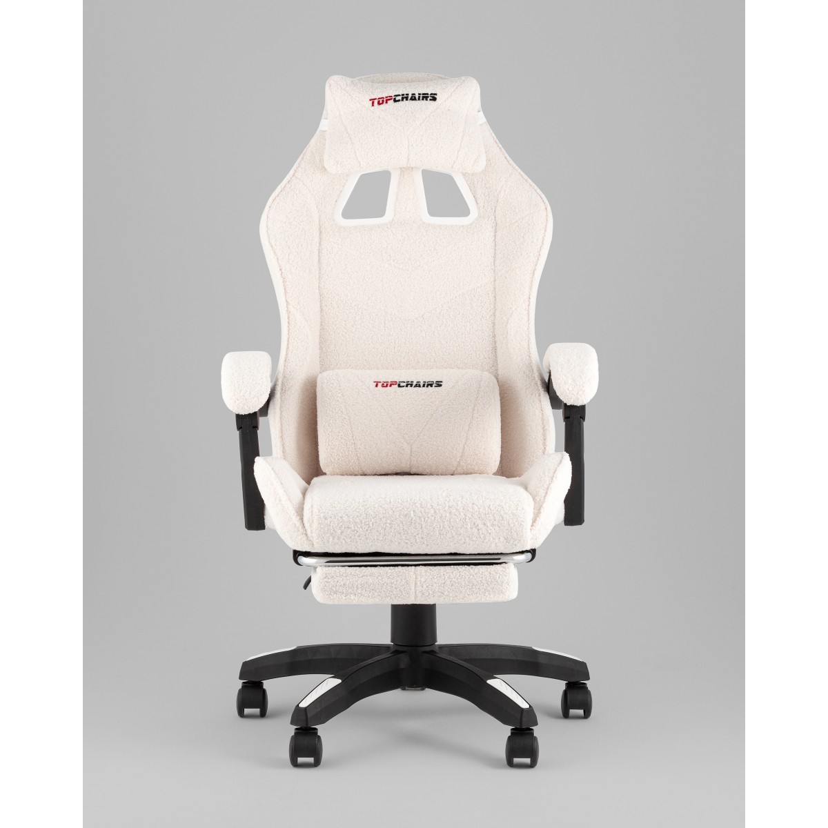Кресло спортивное TopChairs MG-7019 букле белый