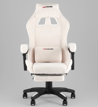 Кресло спортивное TopChairs MG-7019 букле белый
