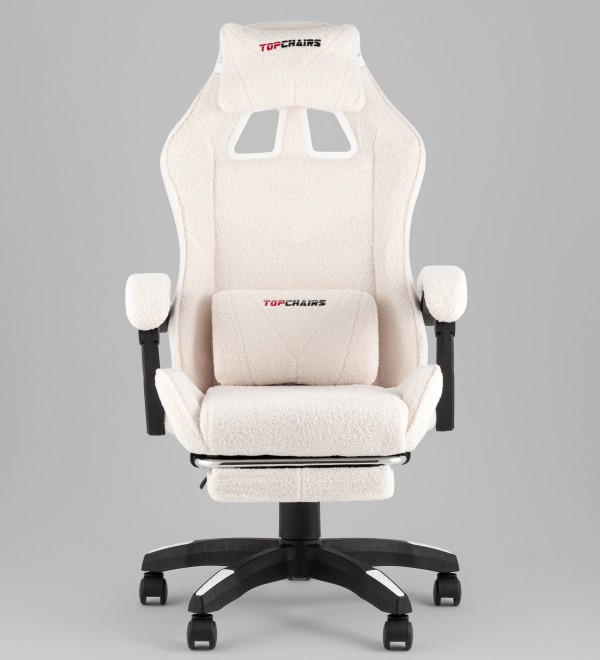 Кресло спортивное TopChairs MG-7019 букле белый