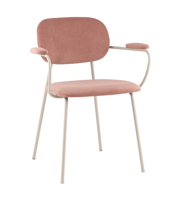 Стул Кэрол пыльно-розовый серые ножки
