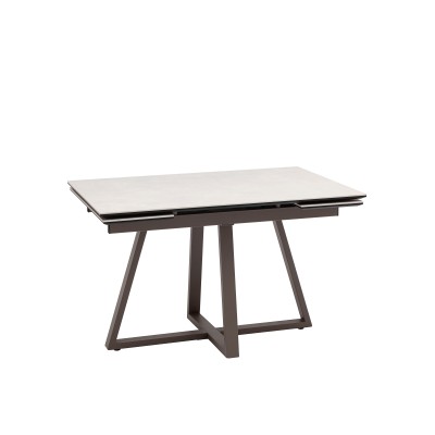 Стол Керас 120-180/80/75, столешница керамика Carmen light grey