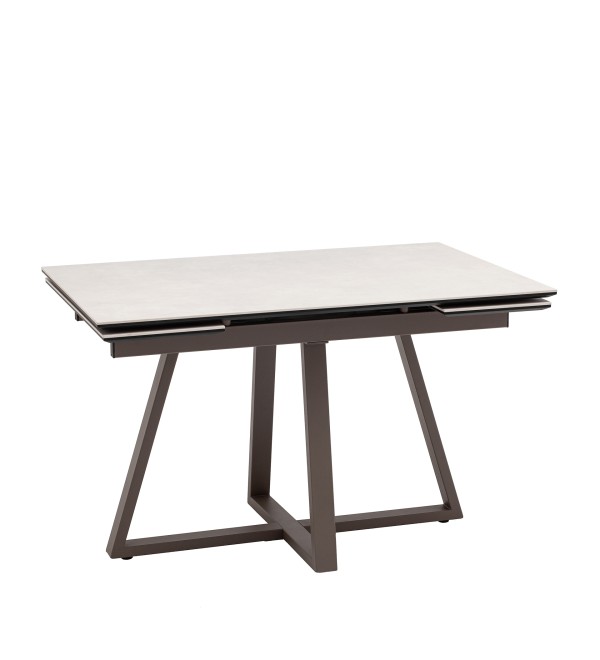 Стол Керас 120-180/80/75, столешница керамика Carmen light grey