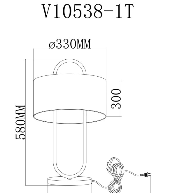 Лампа настольная Moderli V11599-1T Palma