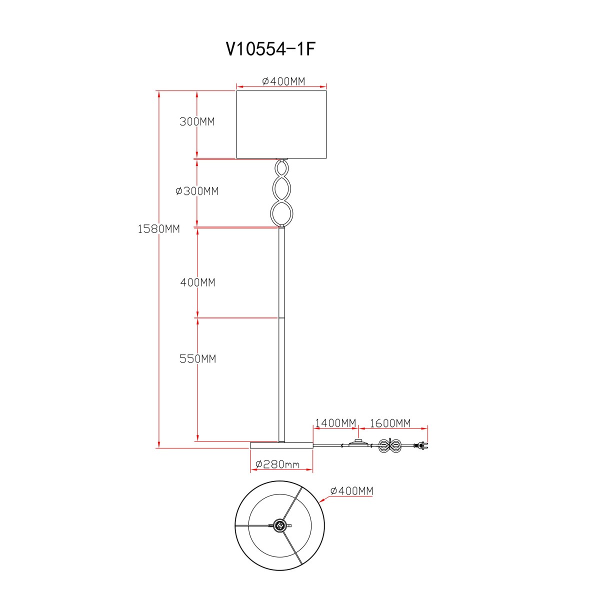 Торшер Moderli V10554-1F Macadamia