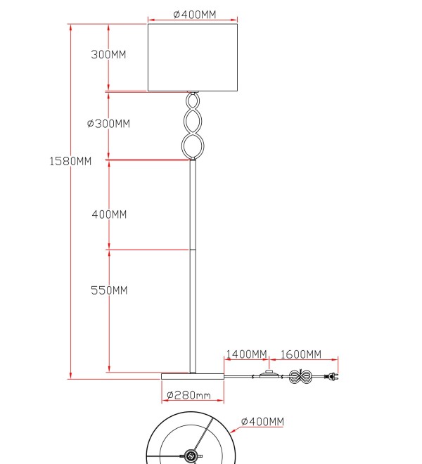 Торшер Moderli V10554-1F Macadamia