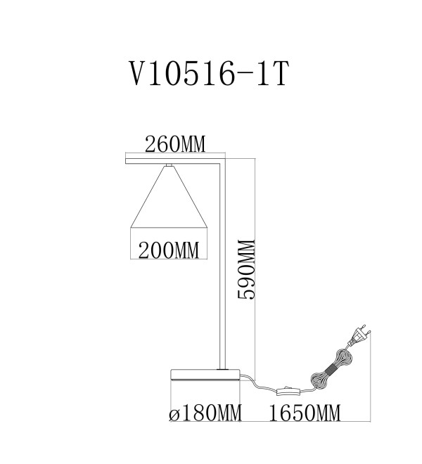 Лампа настольная Moderli V11594-1T Omaha