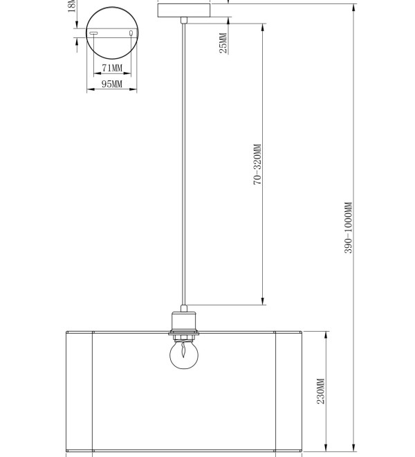 Светильник подвесной Moderli V10498-1P Room