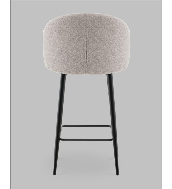 Стул полубарный Ханнингем букле светло-серый