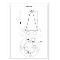 Светильник подвесной Moderli V10790-11P Renny