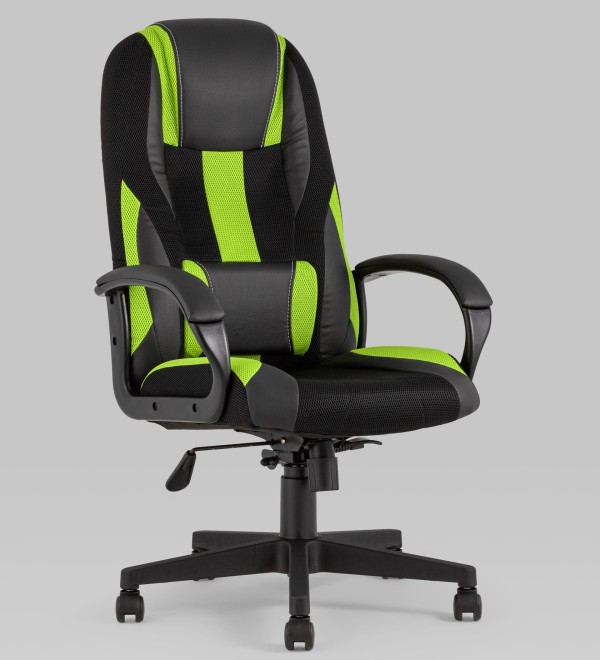 Кресло игровое TopChairs ST-CYBER 9 черный/зеленый