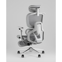 Кресло офисное TopChairs Prodigy с оттоманкой серый