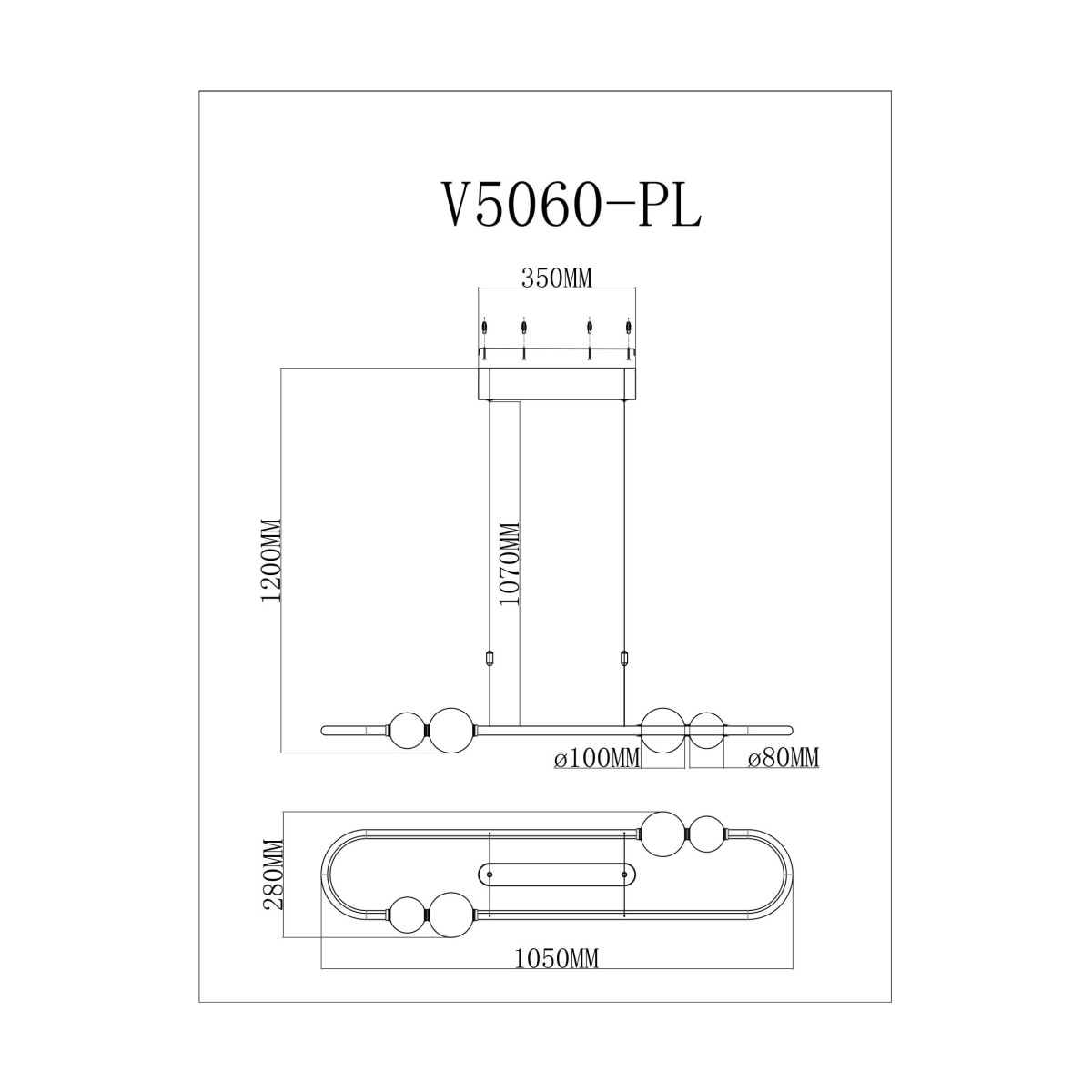 Светодиодный подвесной светильник Moderli V5060-PL Eclipce