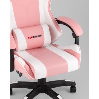 Кресло спортивное TopChairs MG-7035 розово-белый