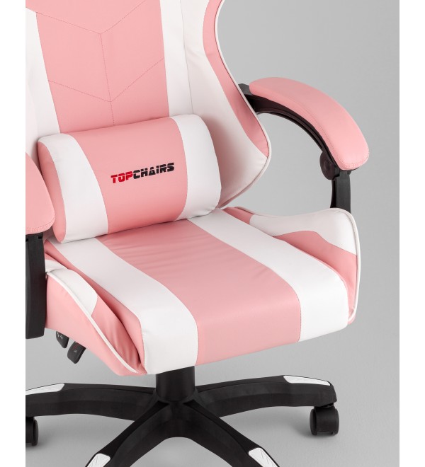 Кресло спортивное TopChairs MG-7035 розово-белый