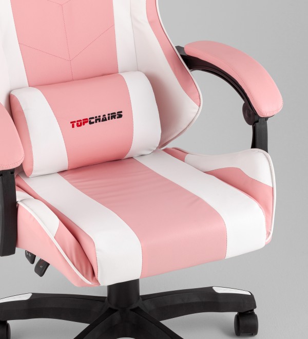 Кресло спортивное TopChairs MG-7035 розово-белый