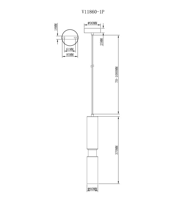 Светильник подвесной Moderli V11860-1P Telma