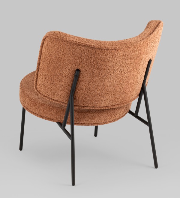 Кресло District Lounge букле терракотовый
