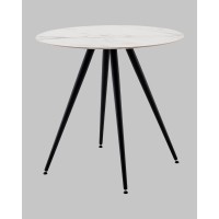 Стол Ники круглый столешница керамика Ice Jade 800